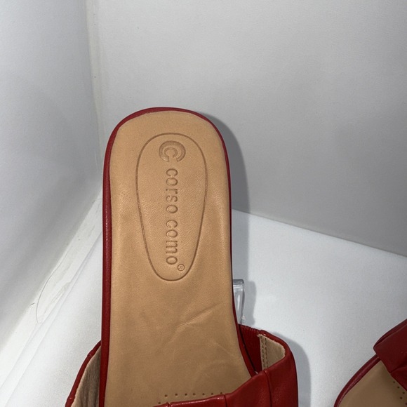Corso Como Harisya Slide Sandal, Red Leather, Womens Size 6.5 M - Picture 4 of 6